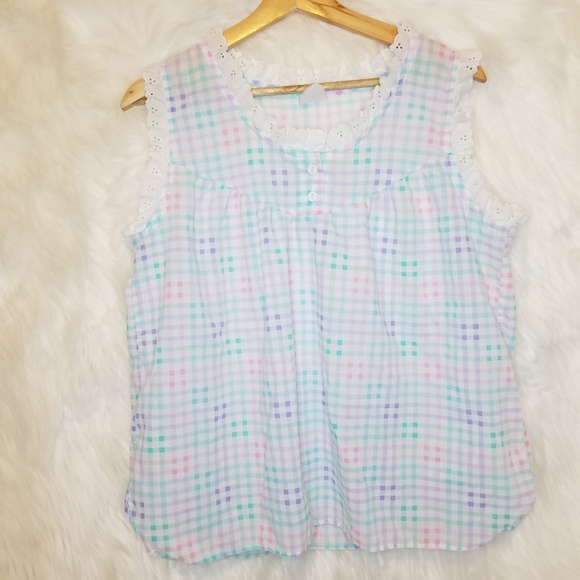 Vintage Ginham checkered Pastel Set 2 piece - Picture 9 of 9